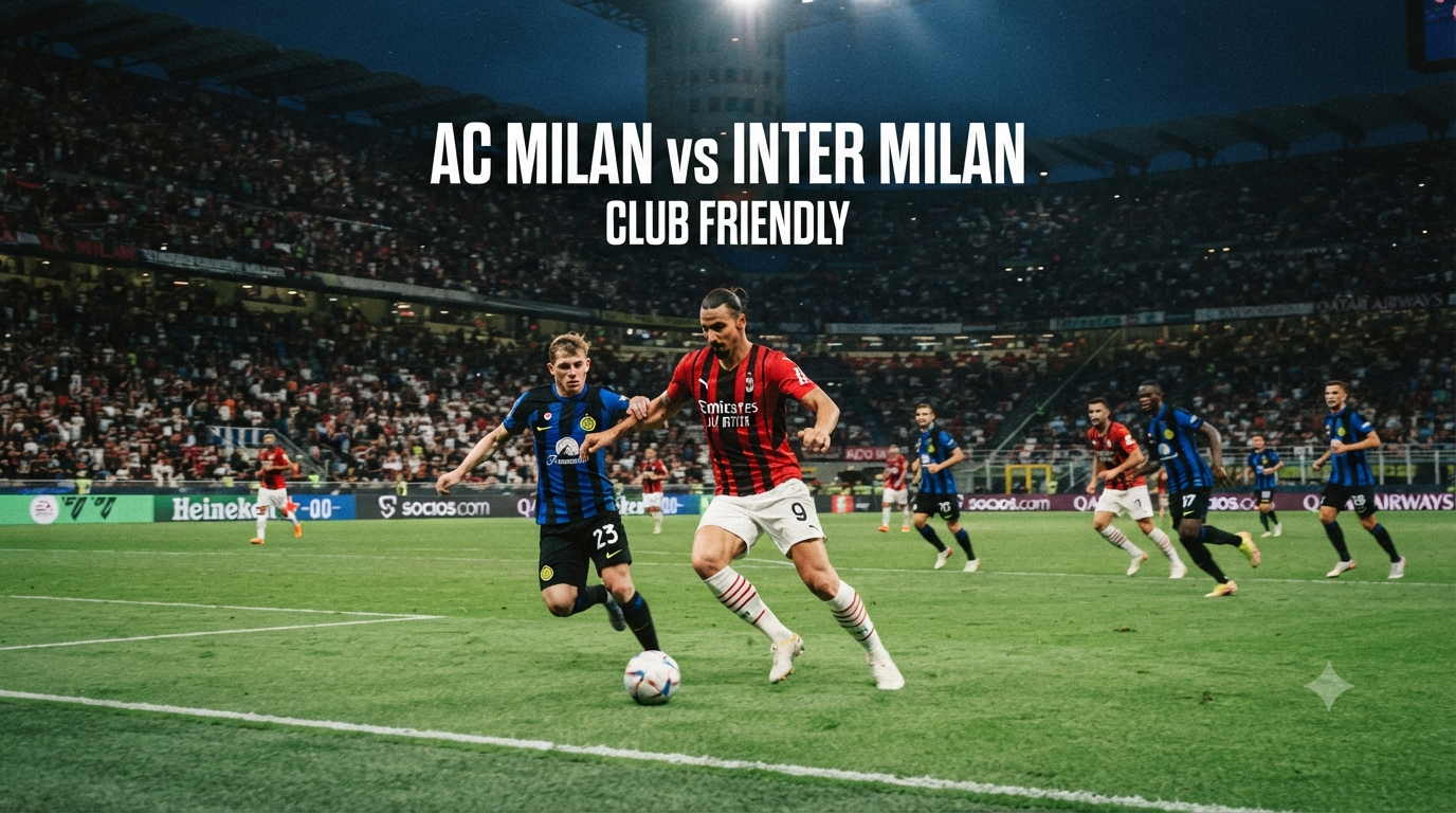 Tigoals Menghadirkan Streaming AC Milan vs Inter Milan Club Friendly Sore Ini Pukul 18.00 WIB untuk Menyambut Derby Milan